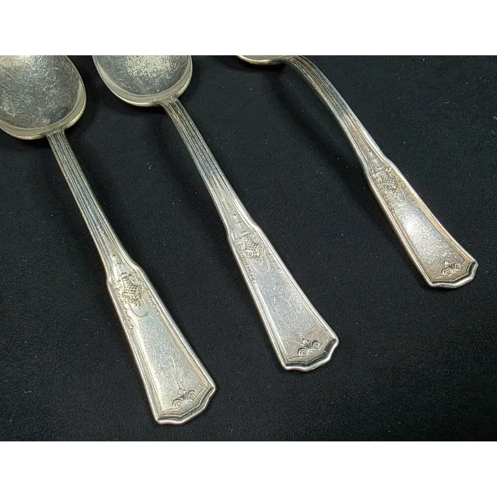 1924 Stratford Shakespeare Silverplate Flatware Fork & Spoons Lot of 4 USA